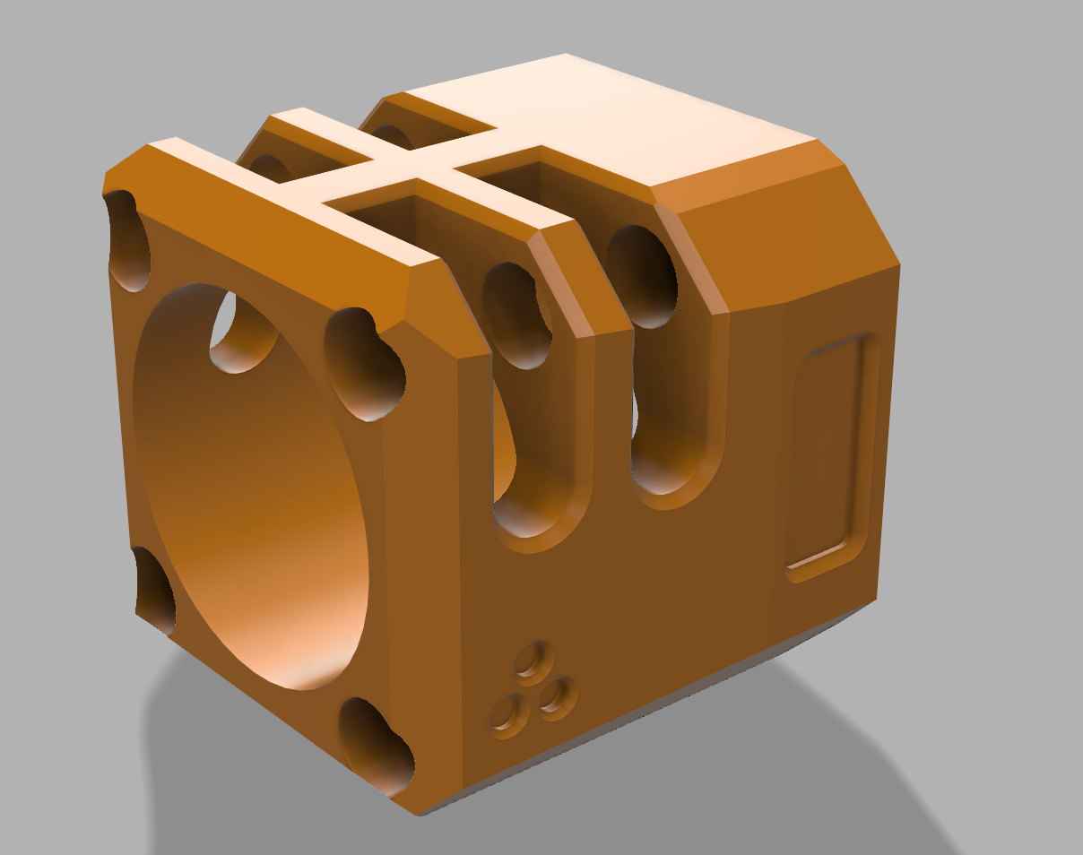 Square Muzzle Brake for Diana Brushless Blaster