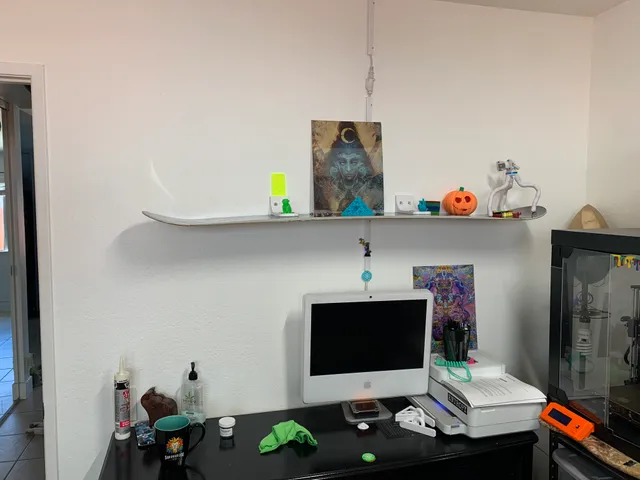 Snowboard Bracket into Shelf