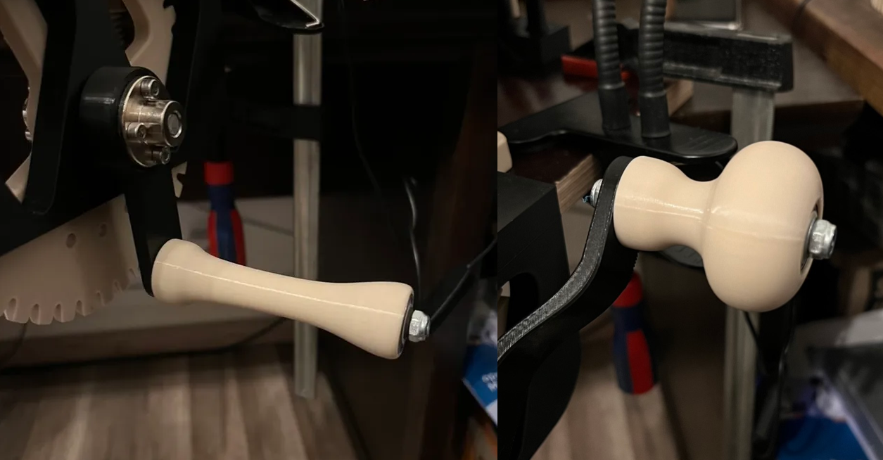 CSM larger crank handles with bearing support 3D model thumbnail