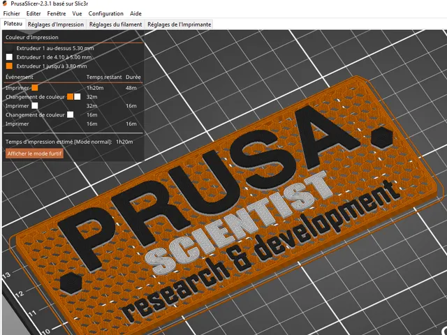 Prusa sign SCIENTIST(honeycomb background)