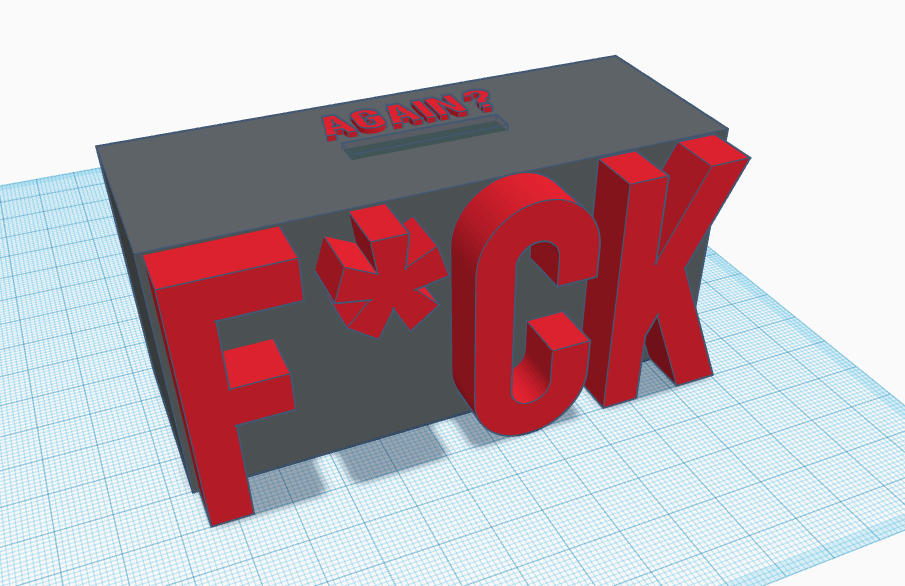 Swearword Piggy Bank - F*ck