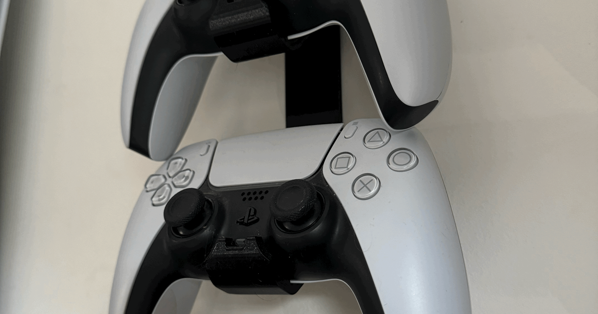 PS5 controller wall holder dual by Jakub H Download free STL model