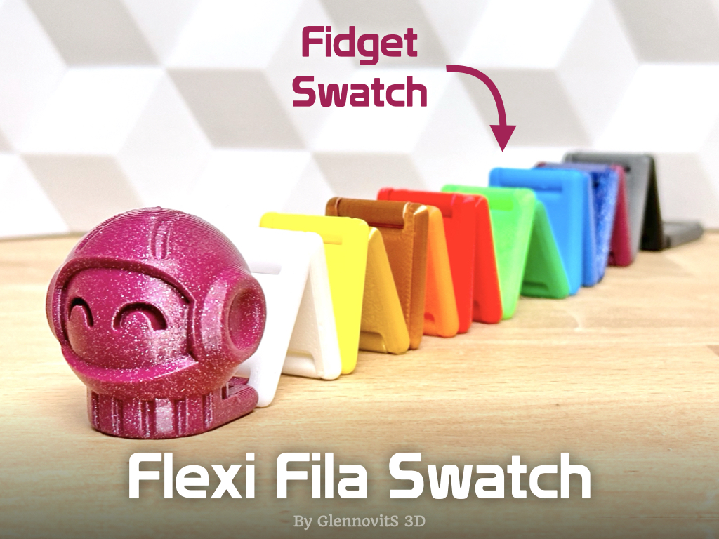 Flexi Fila Swatch (filament samples made fun flexible calibration) by