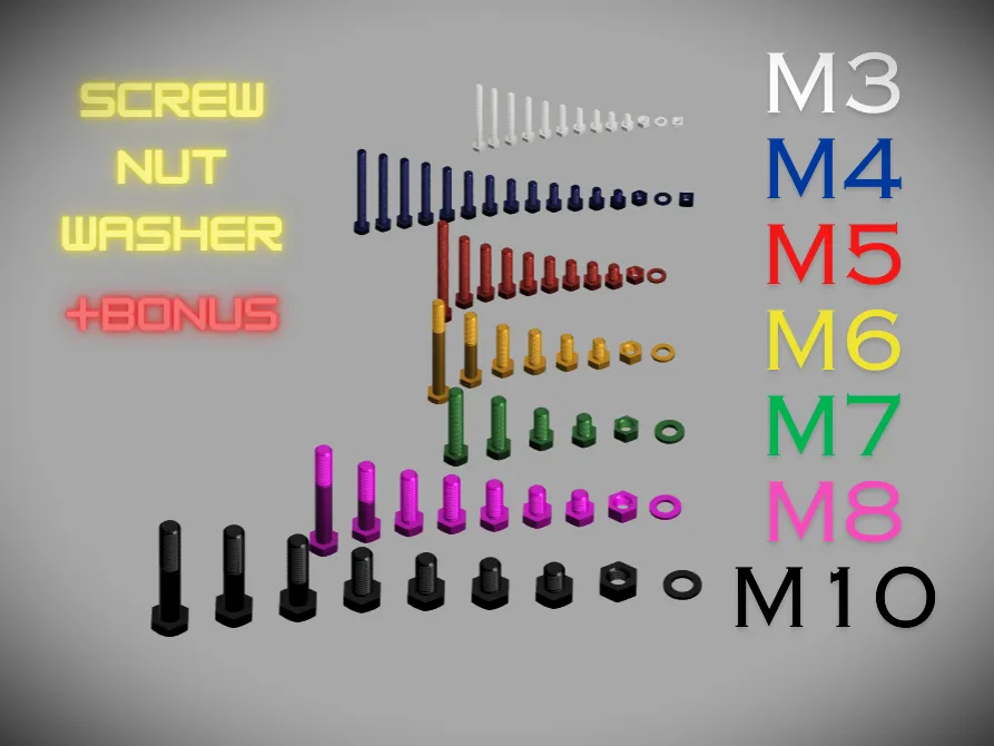 M6-M5-M4-M3 SOCKET CAP SCREW by Auzziebogan26