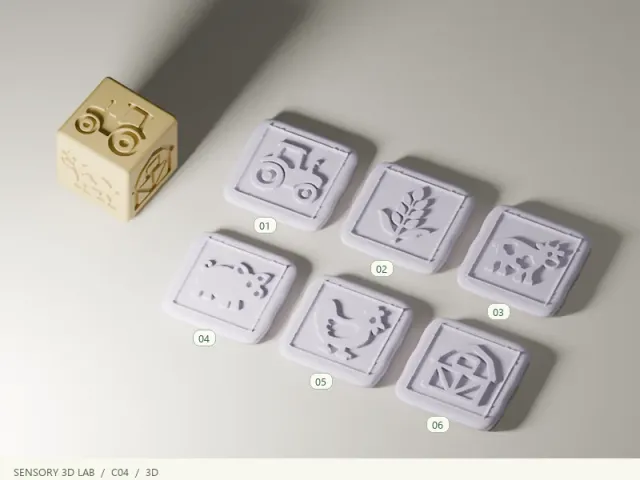Farm Six-Sided Stamp Cube | Play Dough & Sensory Play