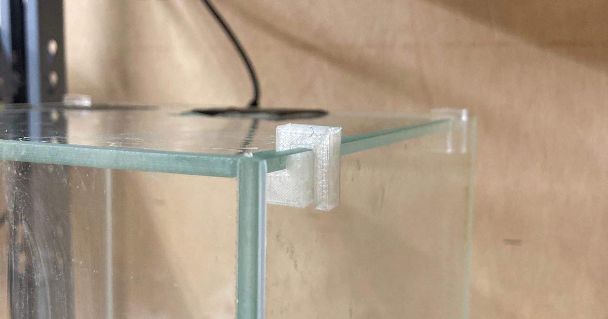 Glass Aquarium Top Hook Holder by f.wiesel Download free STL model