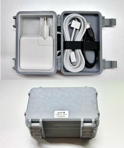 Apple 70w USB-C power brick and MagSafe cable storage box (EU version)