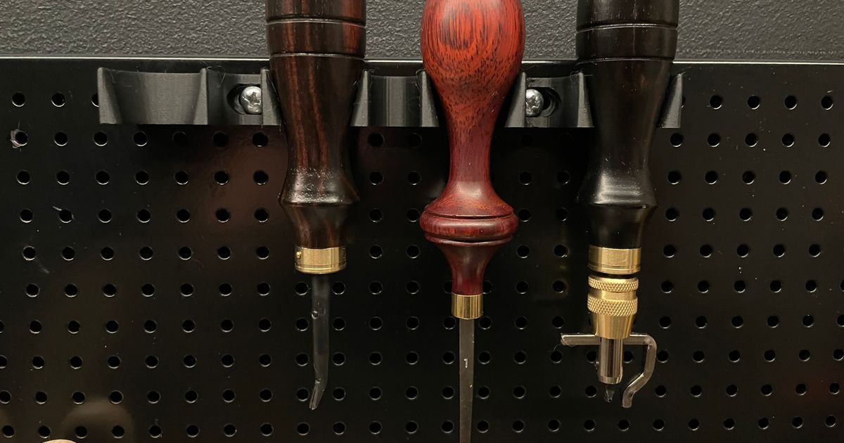 Leathercraft tool holder for Biltema pegboard by raurau Download free