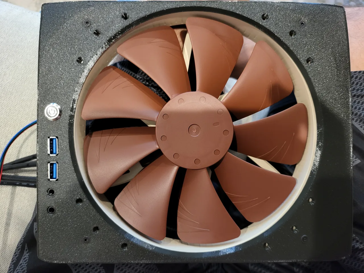 200mm Fan Front with IO ports and Power Button for Fractal Node 304 by ...