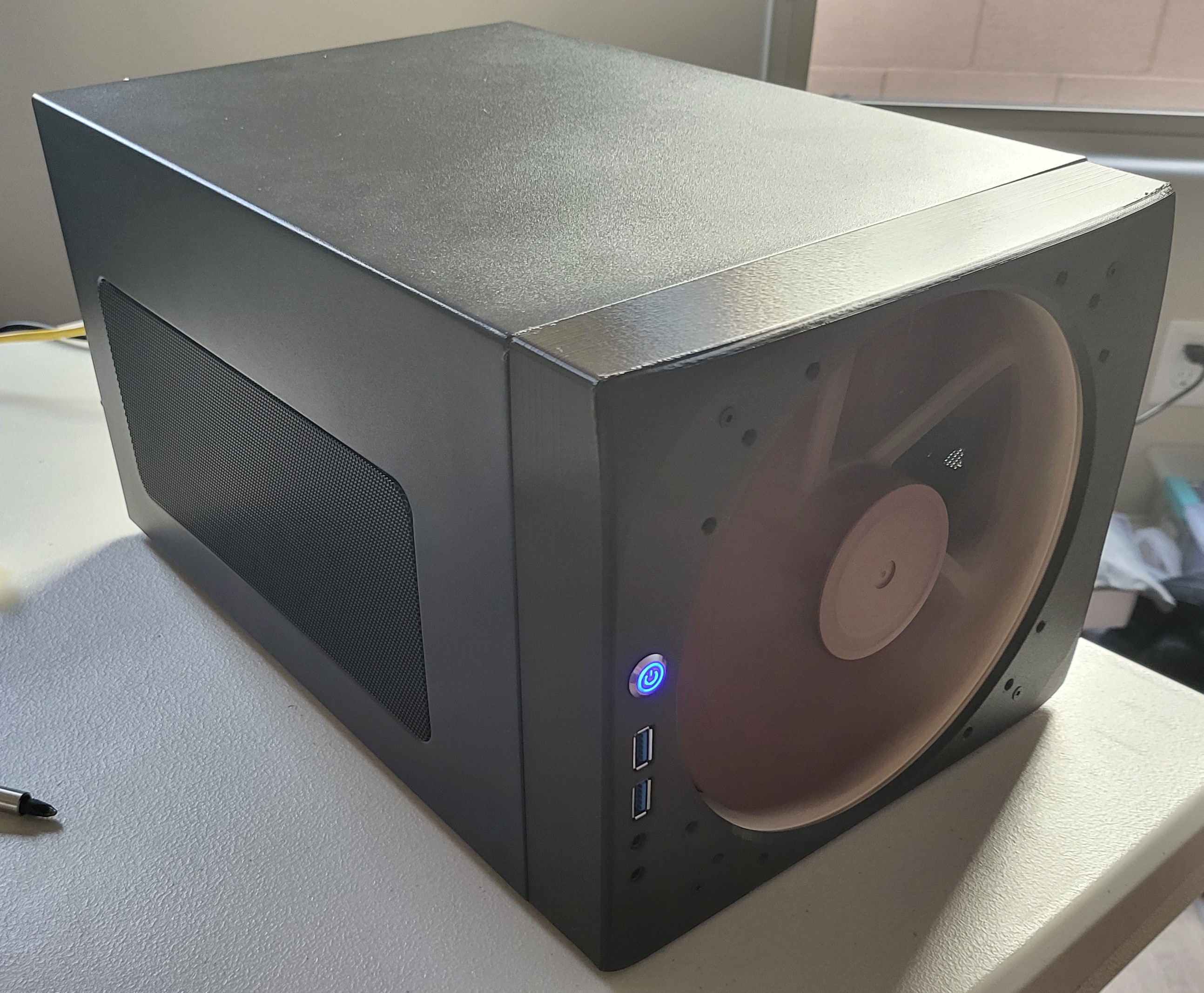 200mm Fan Front with IO ports and Power Button for Fractal Node 304