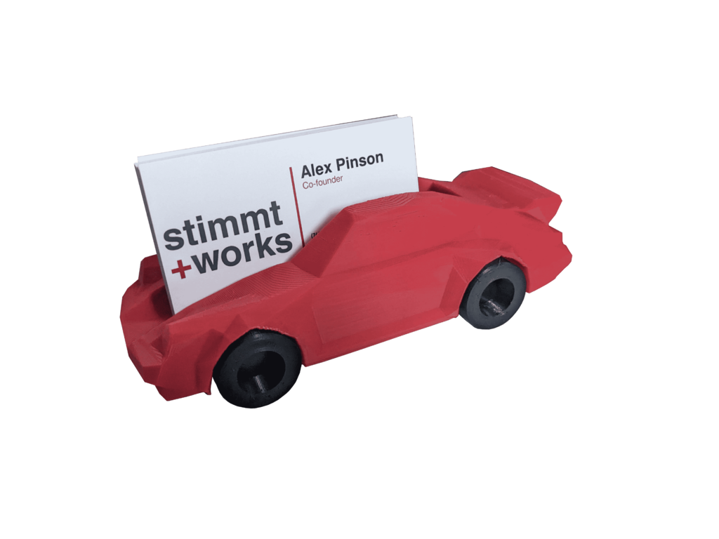 Porsche Low Poly Business Card Stand