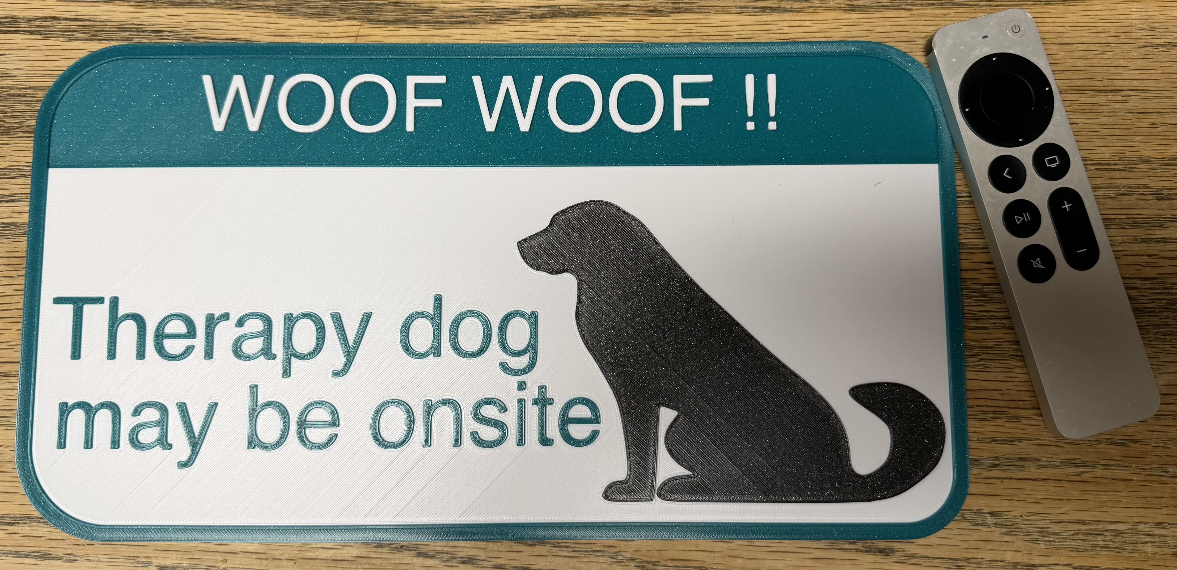Woof Woof Therapy Dog May Be Onsite Sign