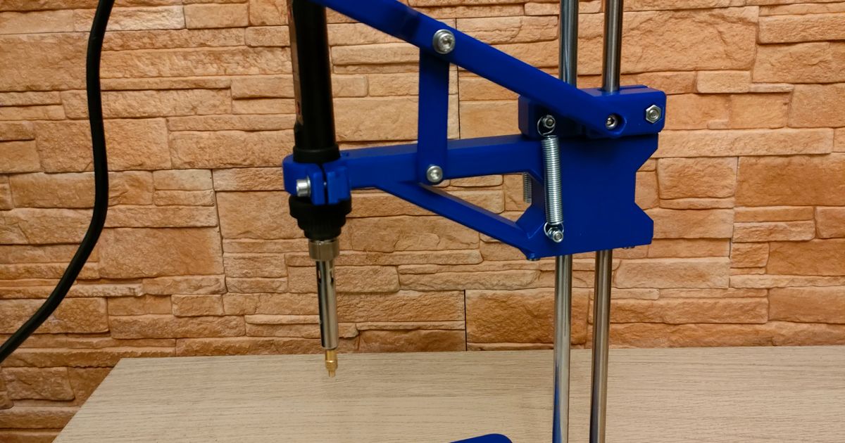 Soldering Iron Press for Threaded Inserts by DGA Download free STL