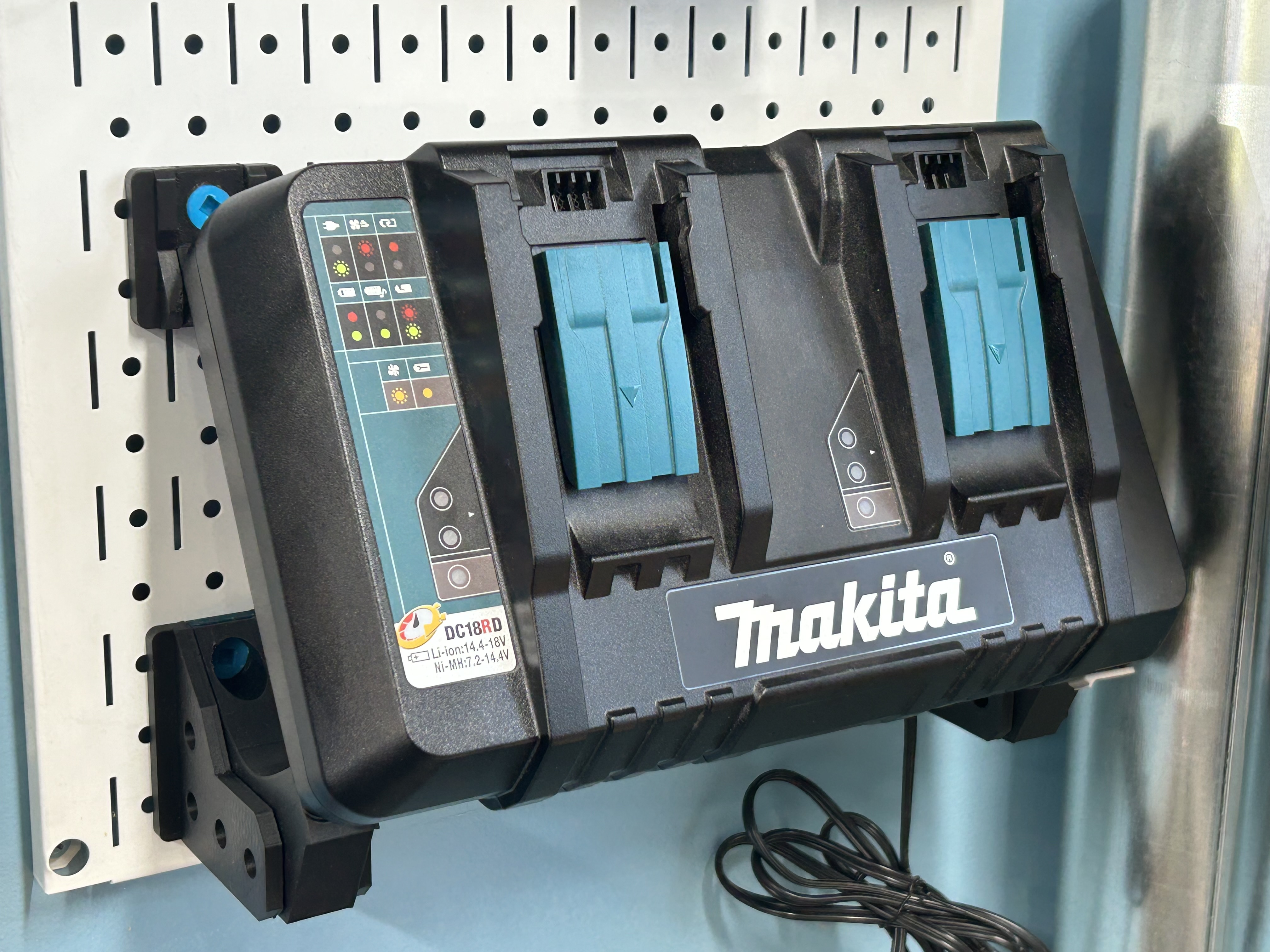 Makita DC18RD Battery Charger Wall Control mount - Version 2 3D model thumbnail