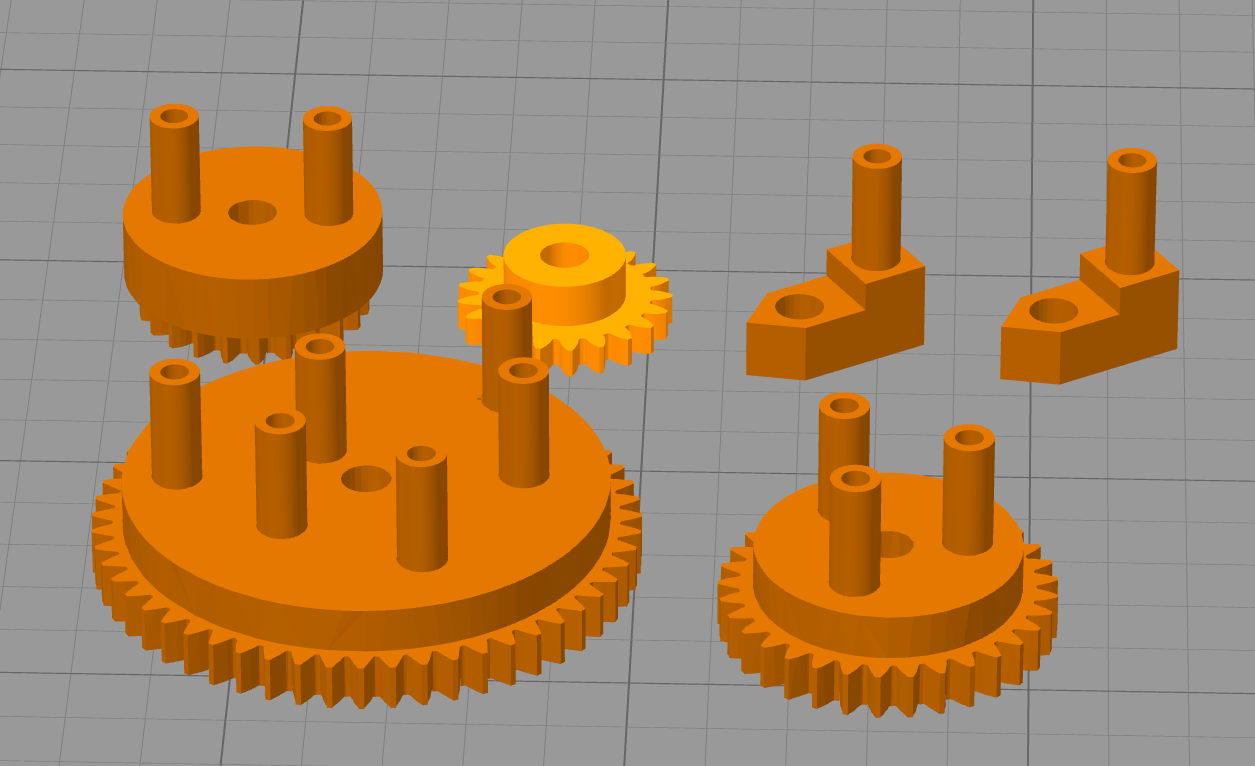 Spirographic WDT Tool - Gears with integrated needle sleeves (fixed model) 3D model thumbnail