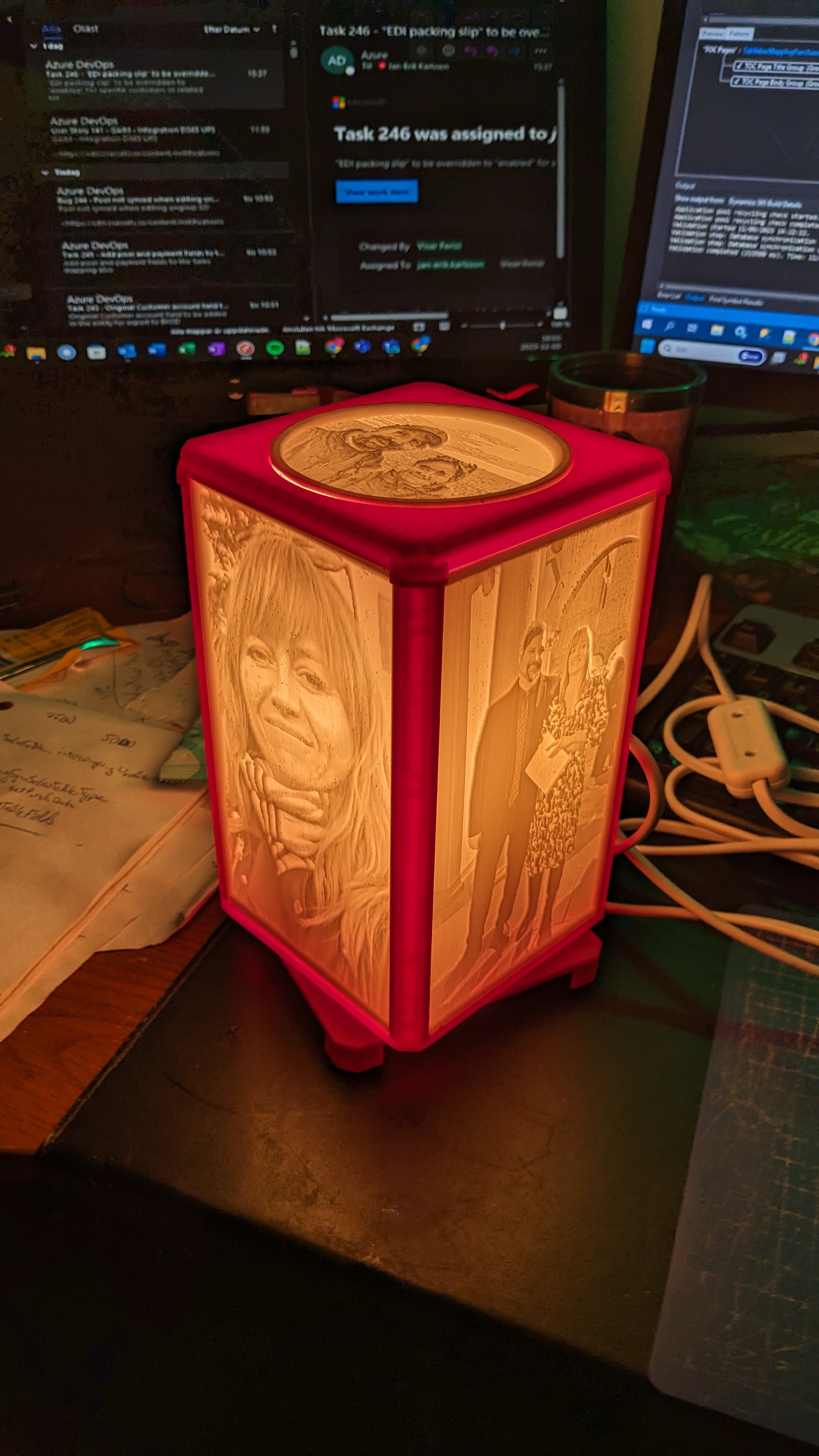 Miniatura 6 do modelo 3D Square litophane lamp