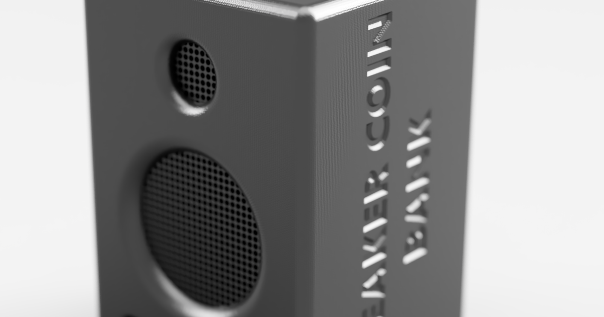 Speaker Coin Bank by walloper3 Download free STL model