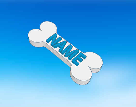 Dog Bone toy remixed with custom name