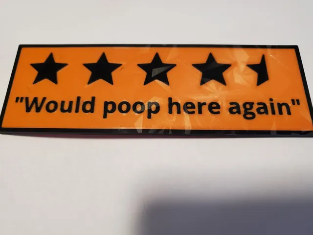 Would Poop Here Again - Remake for Face Down printing