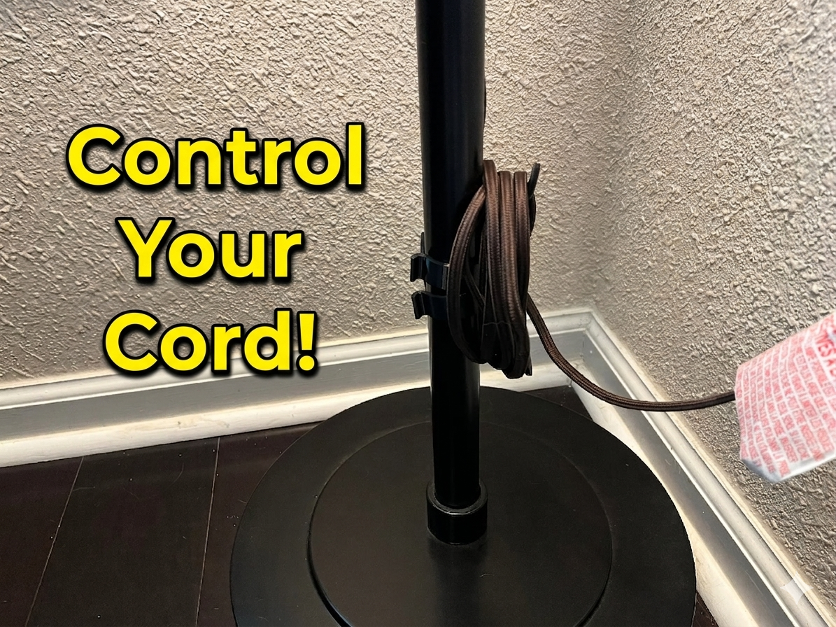 Parametric Cord Winder Hooks for Floor Lamp
