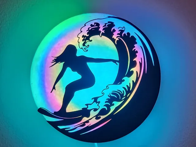 200mm  Moon Surfing Girl with Light Box
