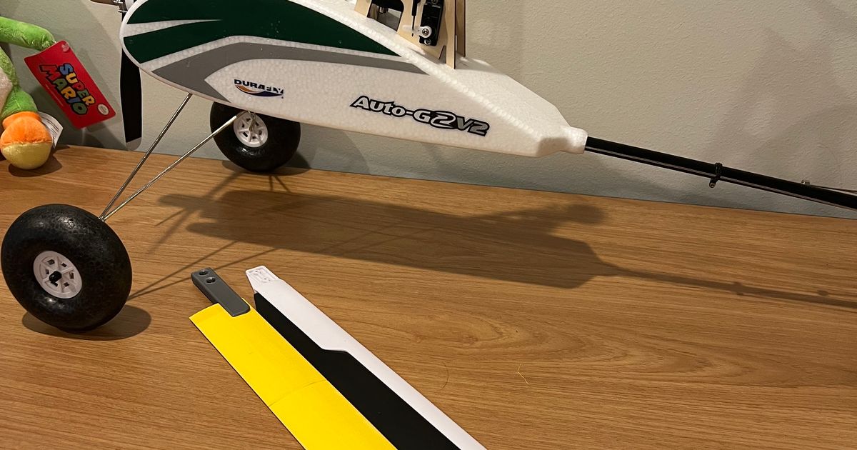 Printable Rotor Blades for Durafly Auto G2 V2 Autogyro by niklasm
