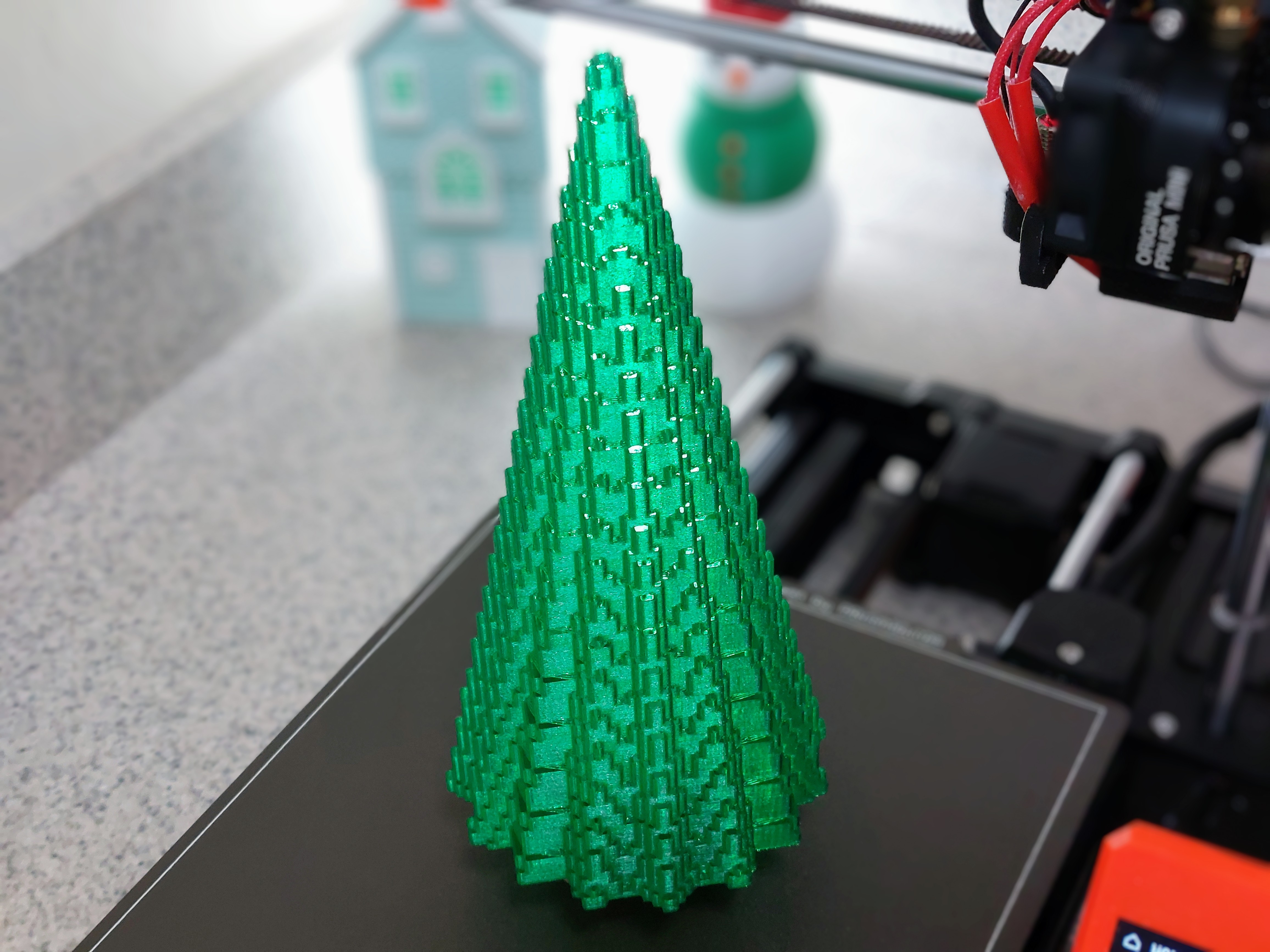 Pixel Christmas Tree - Large with LED tea light holder