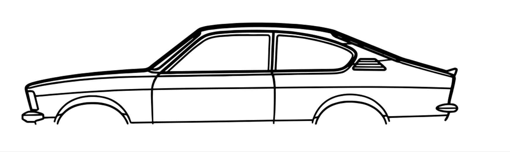 Opel Kadett Silhouette Wall Art