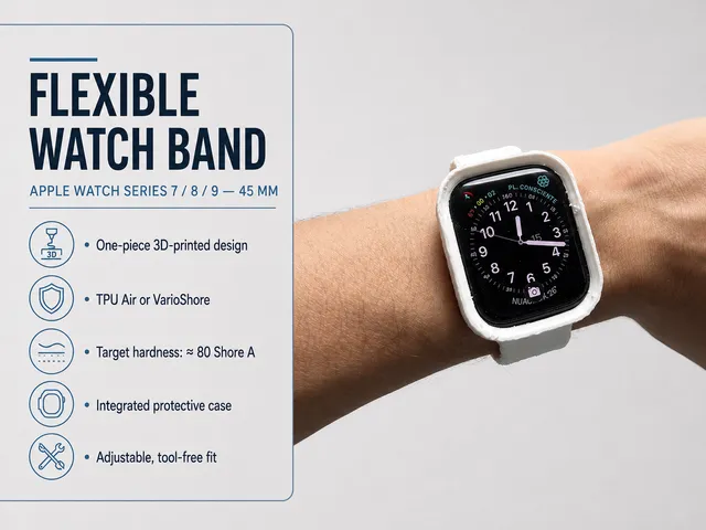 Apple Watch series 7,8,9 45mm band with an integrated protective case
