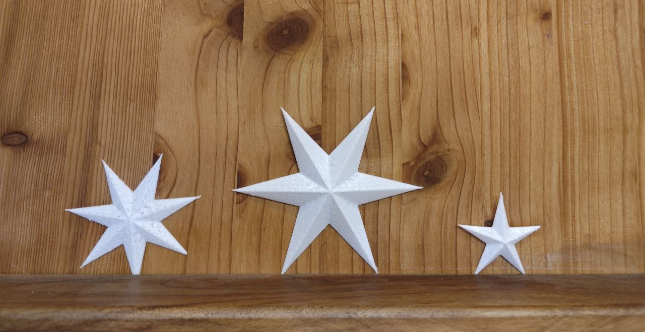 Various types of Christmas decorative stars, easily scalable, also suitable as Christmas tree decorations