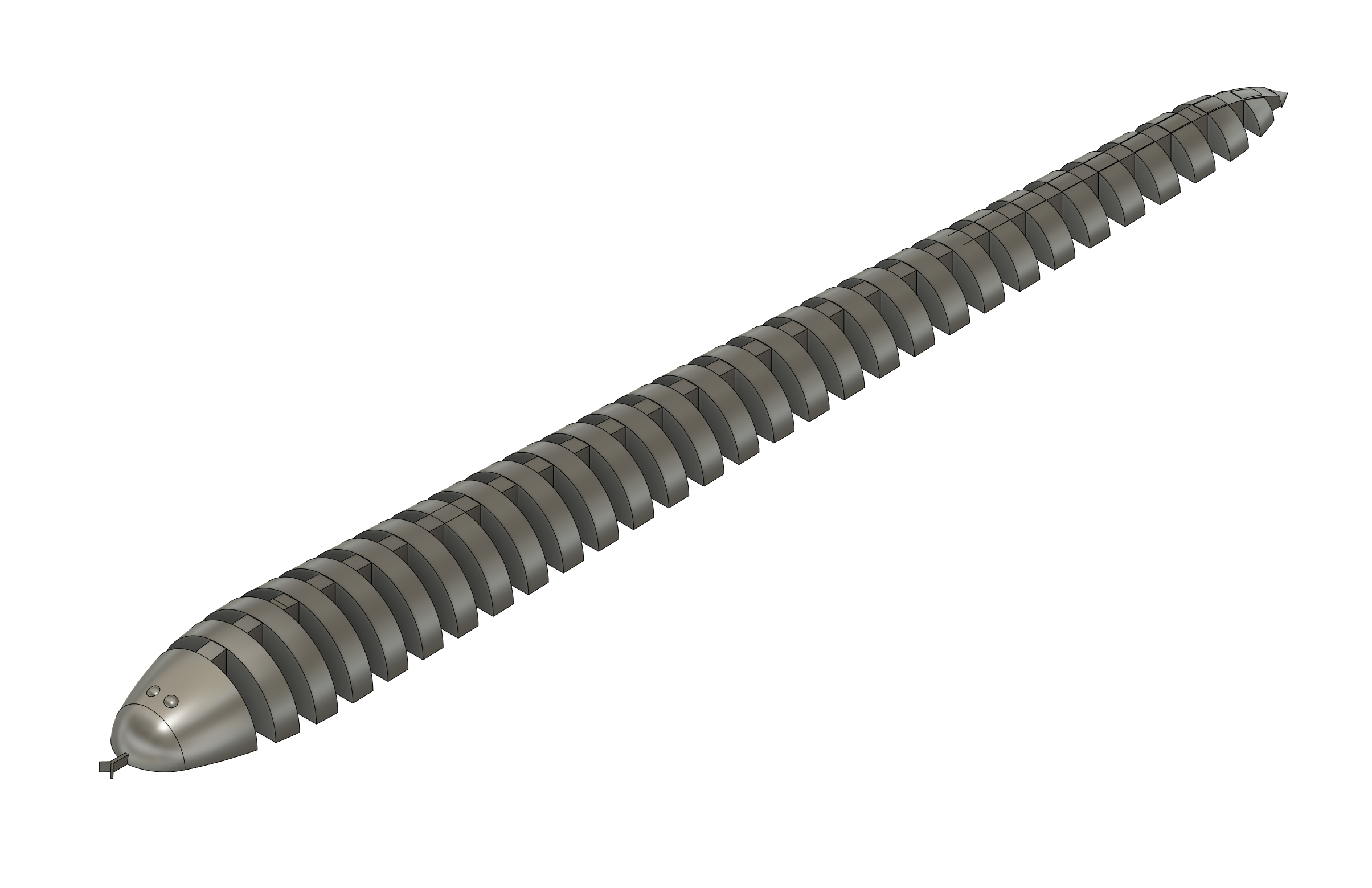 Miniatura 3 do modelo 3D Flexible snake TPU (parametric)