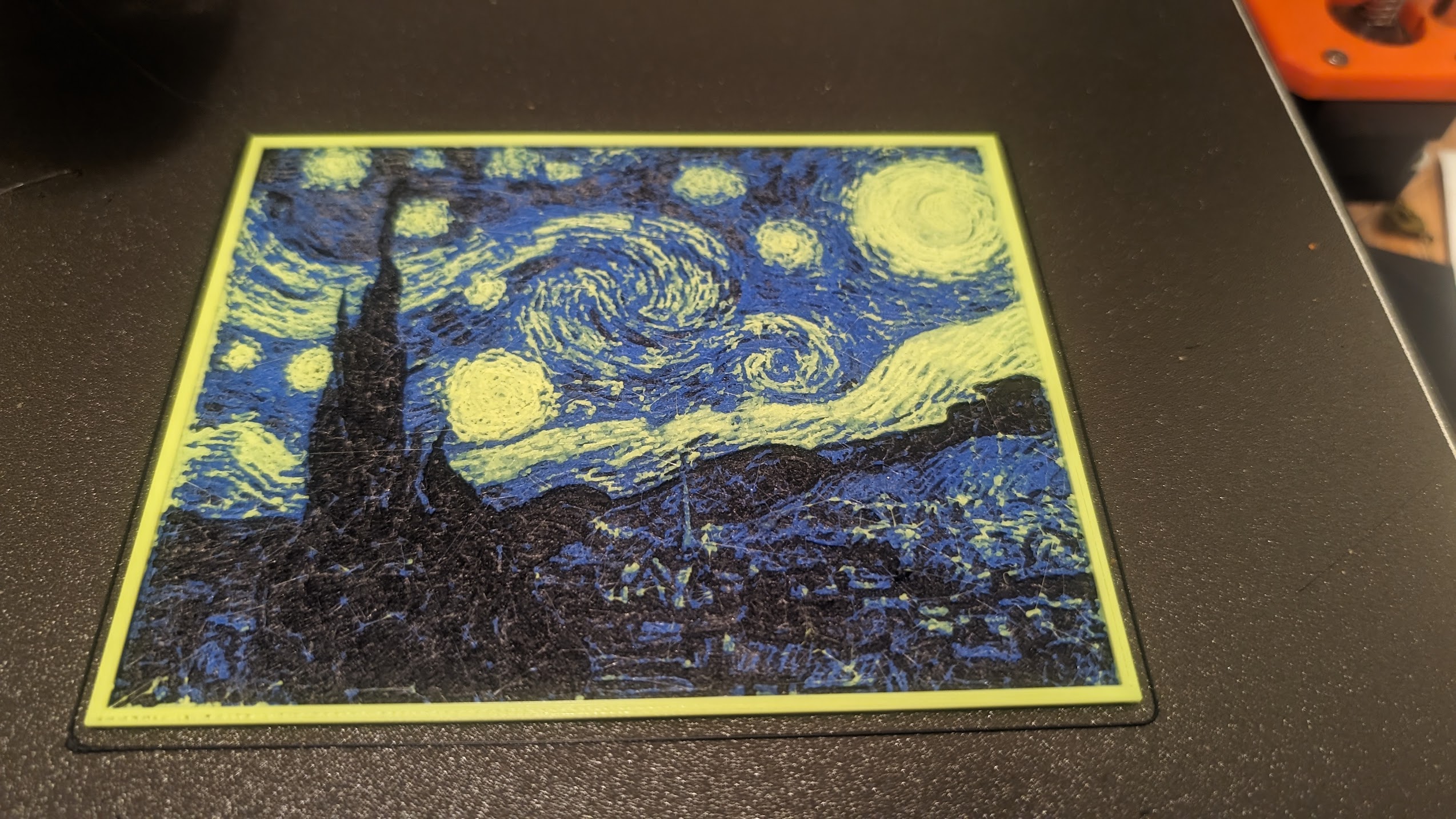 Starry Night by Vincent Van Gogh (Hueforge Print)