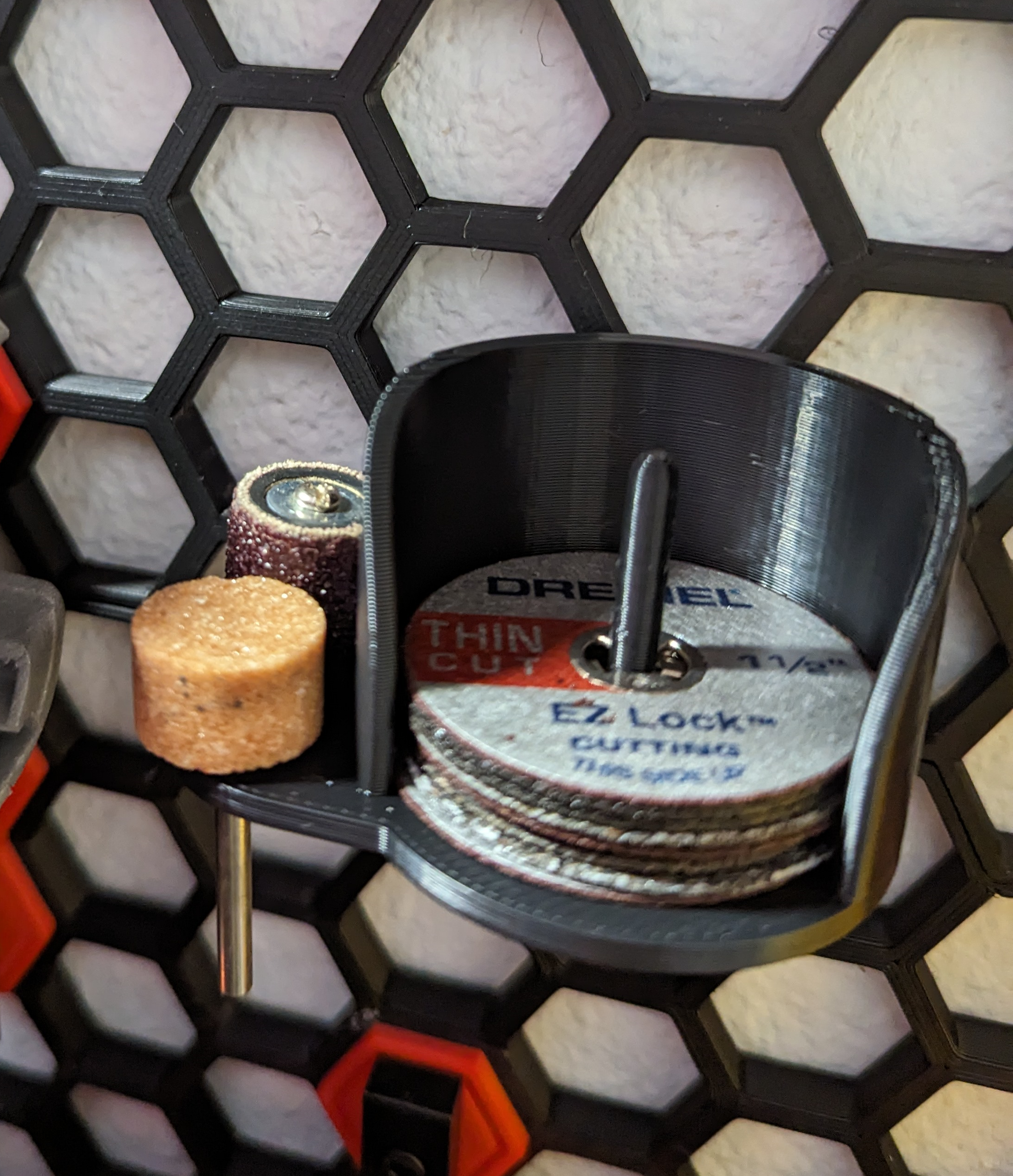 Honeycomb Wall Dremel Tool Holder