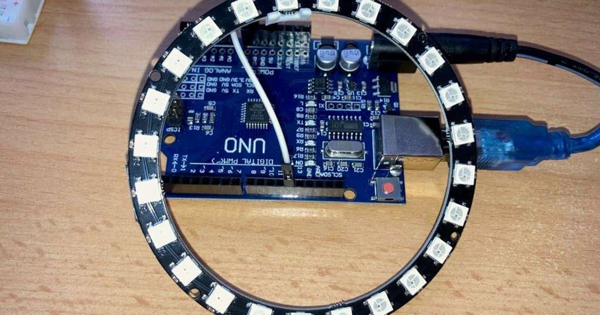 NeoPixel 24 LED Ring Connector (No more SOLDERING pins!!) by Dominik Valeček Download free STL