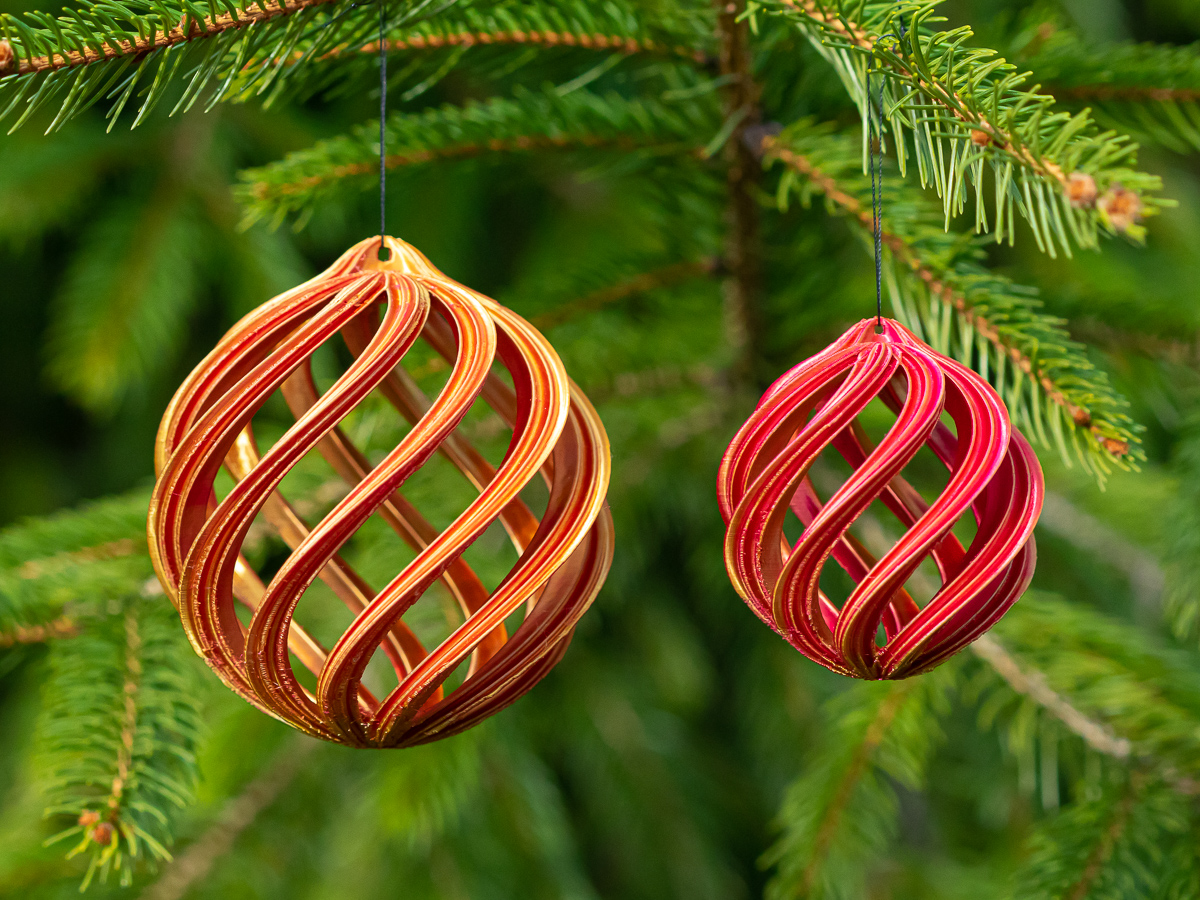 Original Spiral Christmas Balls by Dazus K | Download free STL model ...