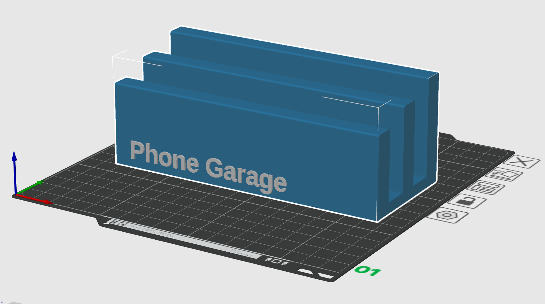parametric phone garage
