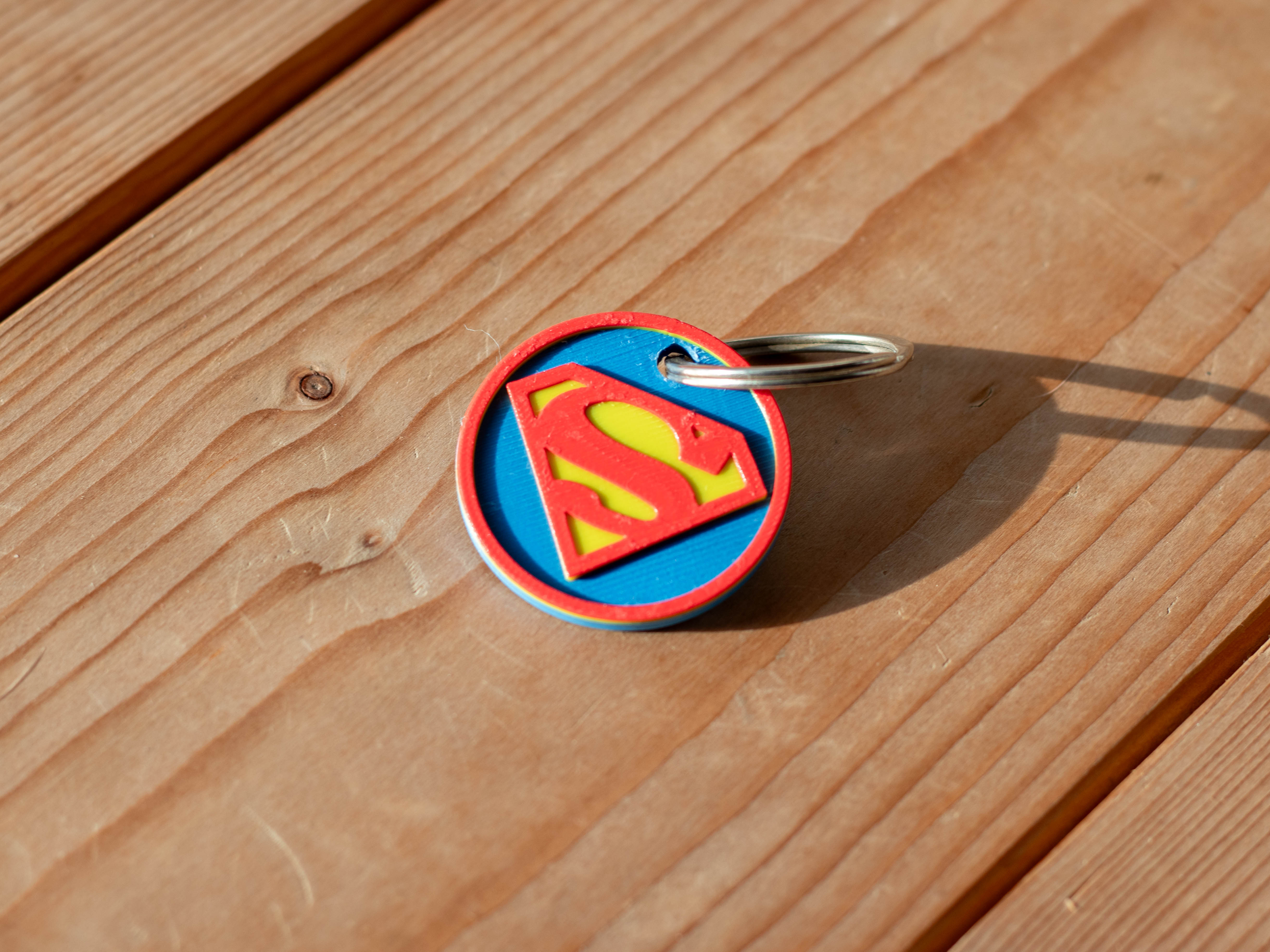 Miniatura 2 do modelo 3D Superman Logo Keychain
