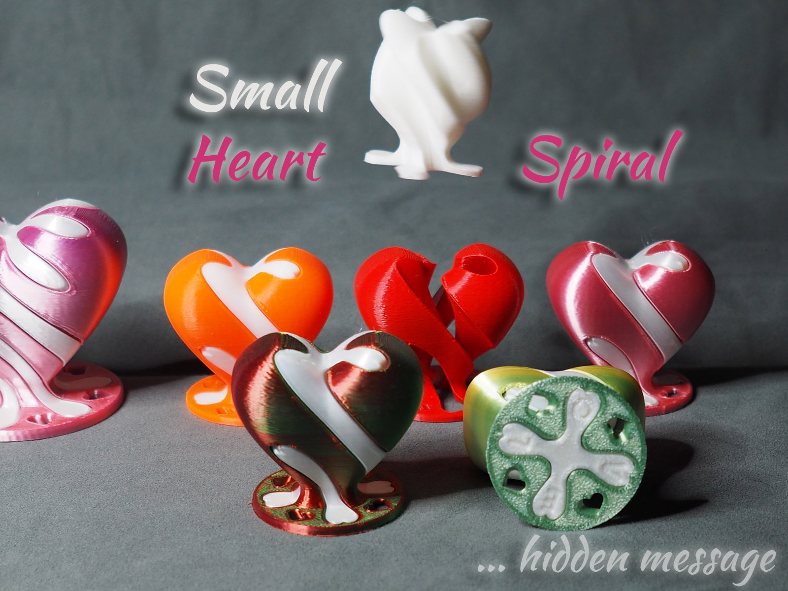 Small Heart Spiral vortex illusion fidget - New v2.1