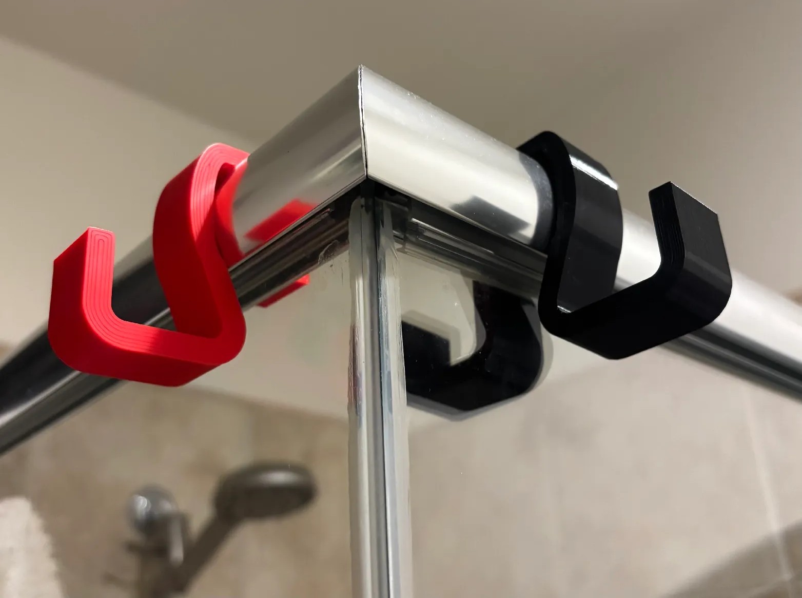 Shower Glass Wall Single and Double Hanging Hooks