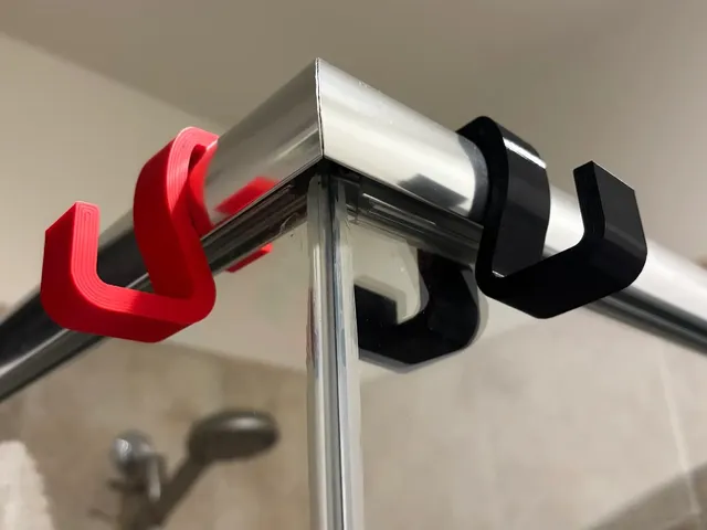 Shower Glass Wall Single and Double Hanging Hooks