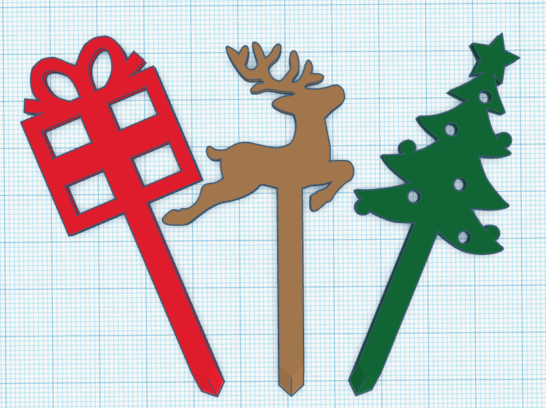 Christmas cupcake decorations by kit kat download free stl model