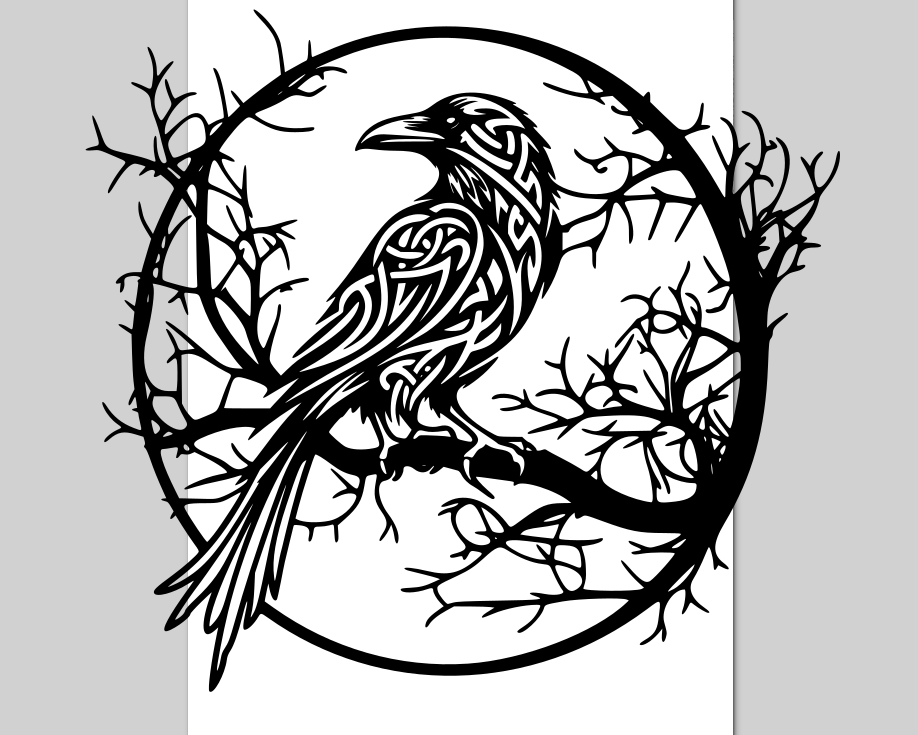 Raven Wall Art v3