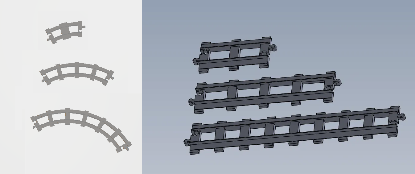 Duplo Rail, Cross, Curve, extra long