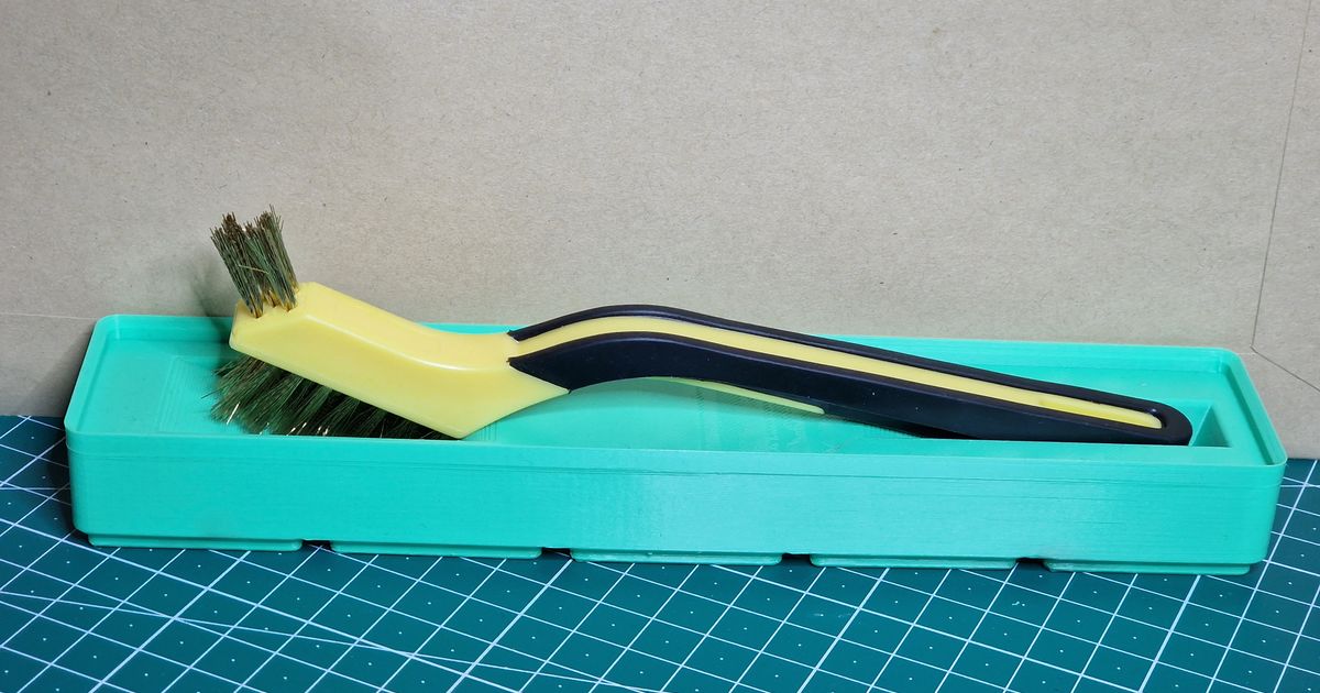 Brush holder 1x5 for Gridfinity by JulianB Download free STL model