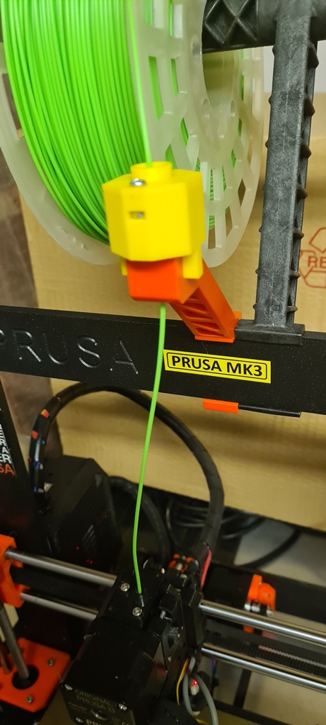 Removable Filament Dust Filter Prusa MK3/MK3s using M3 nut and screw