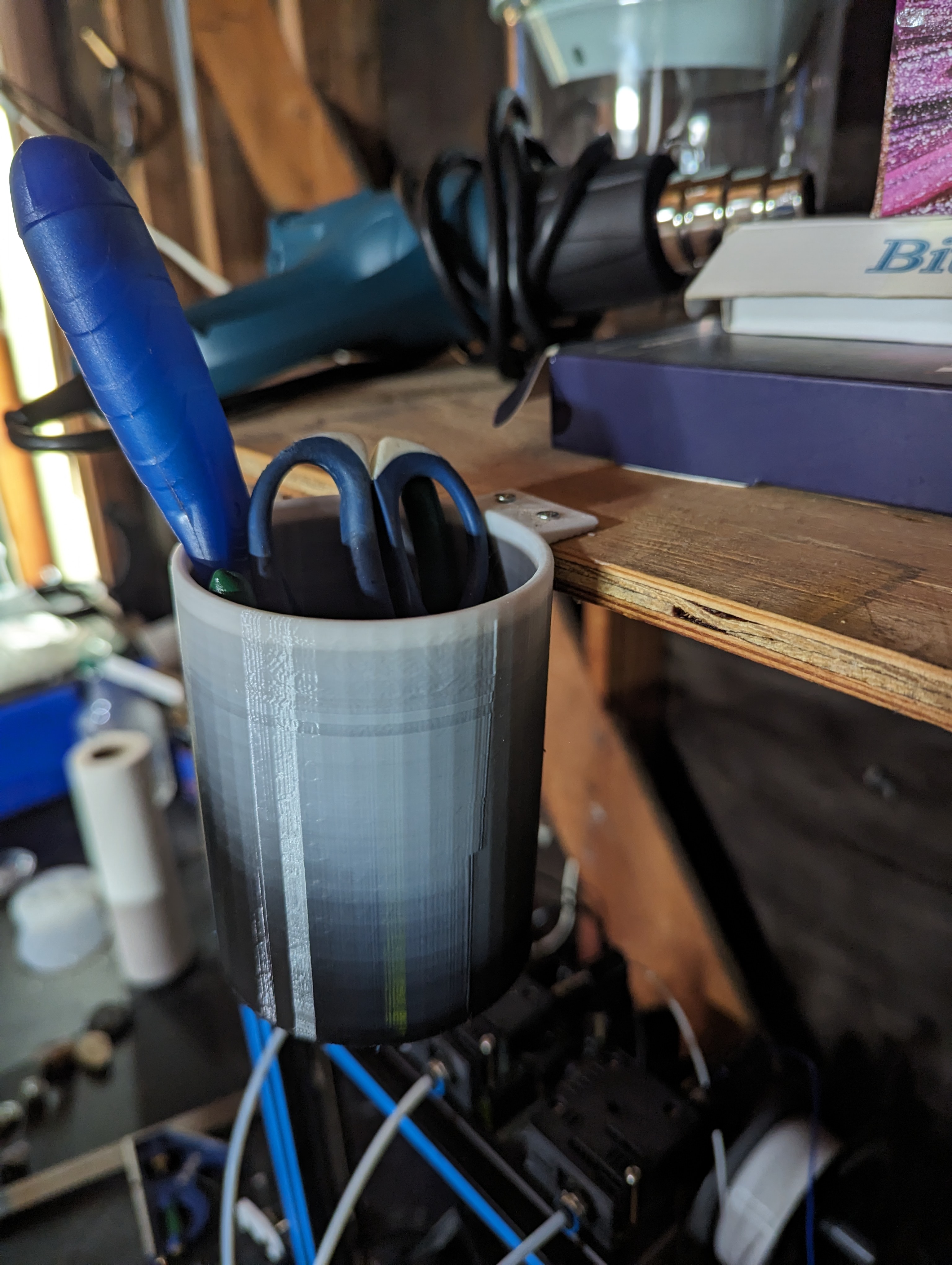 Shelf Mounted Tool Cup Holder