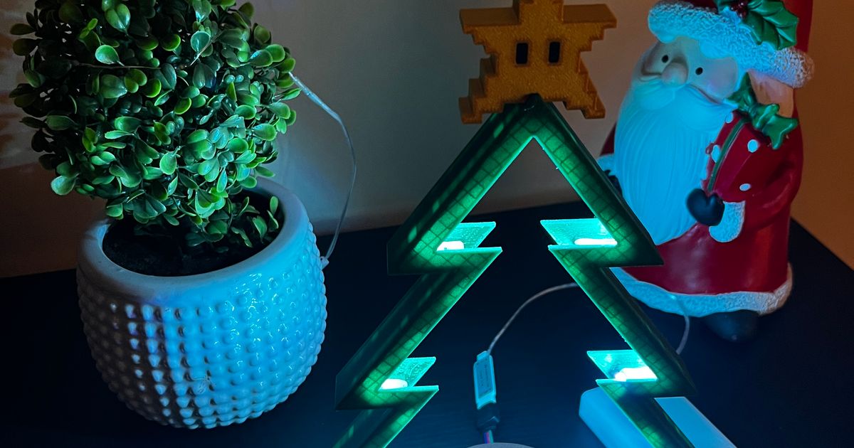 MINI LED Christmas Tree by Maker Mike! Download free STL model