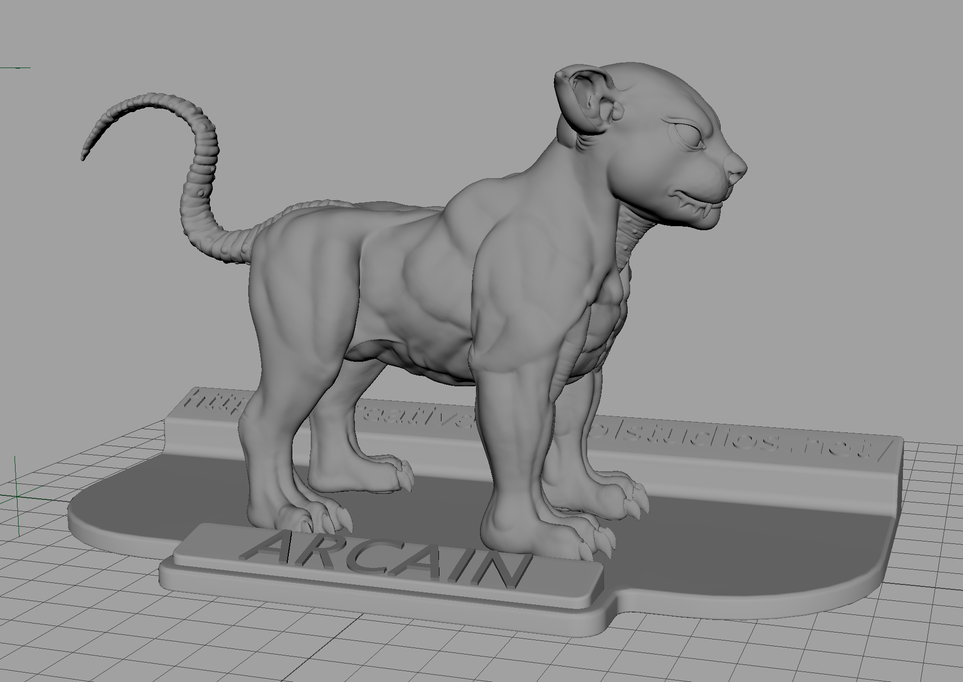 Arcain sculpt of a quadroped.