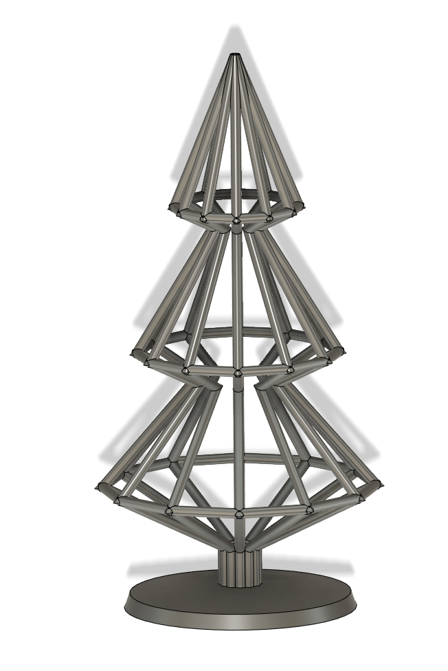 Wireframe Christmas Tree [no supports] - Bridging and No stringing challenge