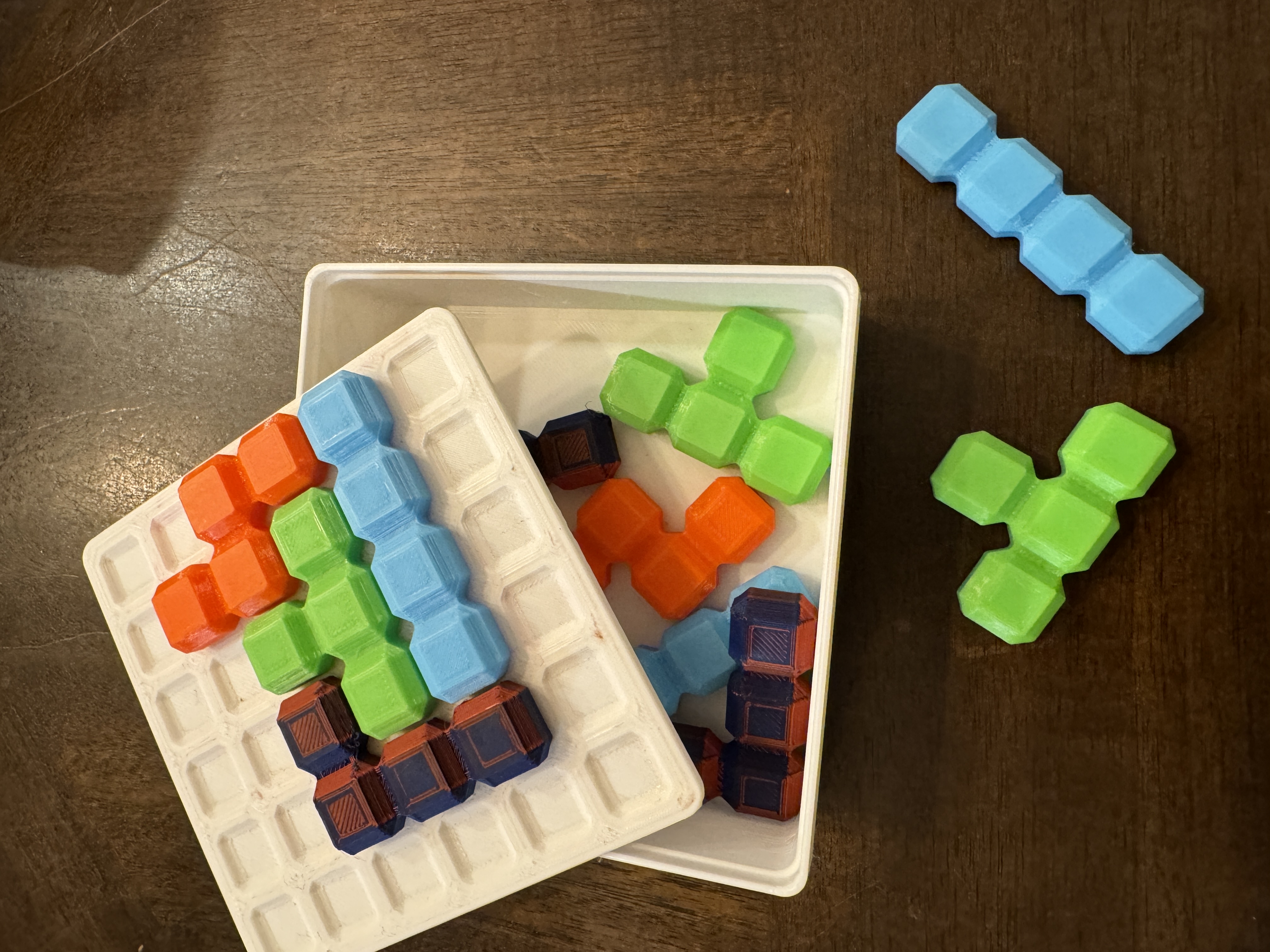 Tetris puzzle with box